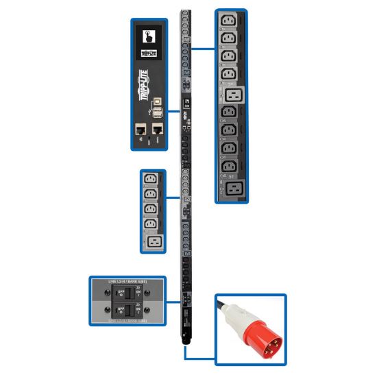 Tripp Lite PDU3XEVSR6G63B power distribution unit (PDU) 30 AC outlet(s) 0U Black1