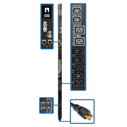 Tripp Lite PDU3XEVSR6L2230 power distribution unit (PDU) 24 AC outlet(s) 0U Black, Gray1