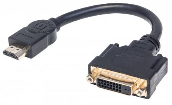 Manhattan 354592 video cable adapter 7.87" (0.2 m) HDMI DVI-D Black1