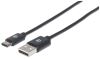 Manhattan 354936 USB cable 118.1" (3 m) USB 2.0 USB C USB A Black1