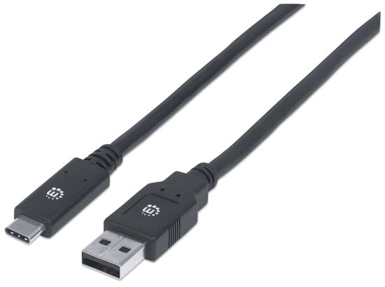 Manhattan 354974 USB cable 78.7" (2 m) USB 3.2 Gen 1 (3.1 Gen 1) USB C USB A Black1