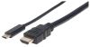 Manhattan 152235 video cable adapter 39.4" (1 m) USB Type-C HDMI Type A (Standard) Black1