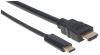 Manhattan 152235 video cable adapter 39.4" (1 m) USB Type-C HDMI Type A (Standard) Black2