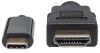 Manhattan 152235 video cable adapter 39.4" (1 m) USB Type-C HDMI Type A (Standard) Black3