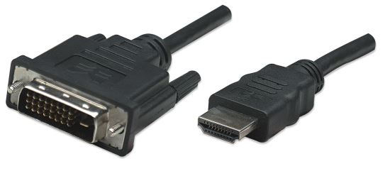 Manhattan 322782 video cable adapter 39.4" (1 m) HDMI Type A (Standard) DVI-D Black1