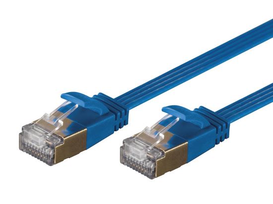 Monoprice SlimRun networking cable Blue 240" (6.1 m) Cat6a S/FTP (S-STP)1