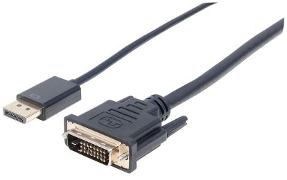 Manhattan 152136 video cable adapter 118.1" (3 m) DisplayPort DVI-D Black1