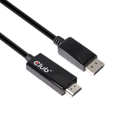 CLUB3D DisplayPort 1.4 to HDMI 2.0b HDR Cable Male/Male 2m/6.56 ft.1