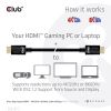 CLUB3D Ultra High Speed HDMI 2.1 Cable 10K 120Hz, 48Gbps Male/Male 1 m./3.28 ft.2