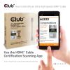 CLUB3D Ultra High Speed HDMI™2.1 Cable 10K 120Hz 48Gbps M/M 2 m./6.56 ft.3