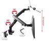 Siig CE-MT2V12-S1 monitor mount / stand 32" Clamp Black4