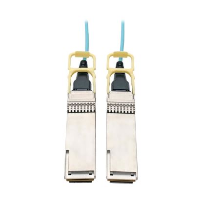 Tripp Lite N28H-01M-AQ fiber optic cable 39.4" (1 m) QSFP28 OFNP OM3 Aqua color1