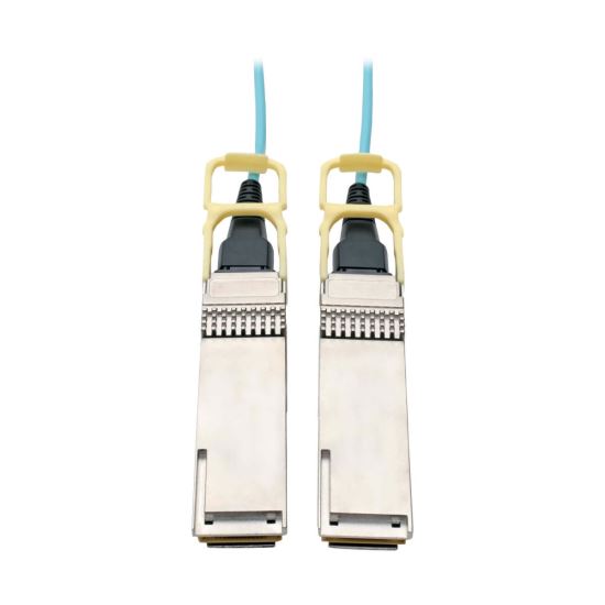 Tripp Lite N28H-01M-AQ fiber optic cable 39.4" (1 m) QSFP28 OFNP OM3 Aqua color1