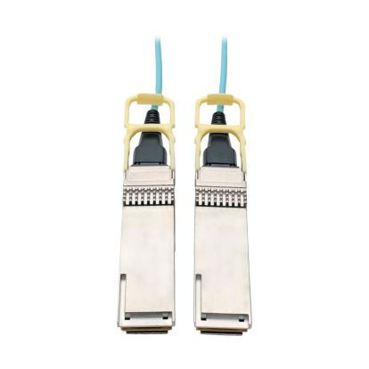 Tripp Lite N28H-30M-AQ fiber optic cable 1181.1" (30 m) QSFP28 OFNP OM3 Aqua color1