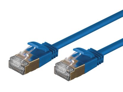 Monoprice SlimRun networking cable Blue 60" (1.52 m) Cat6a S/FTP (S-STP)1