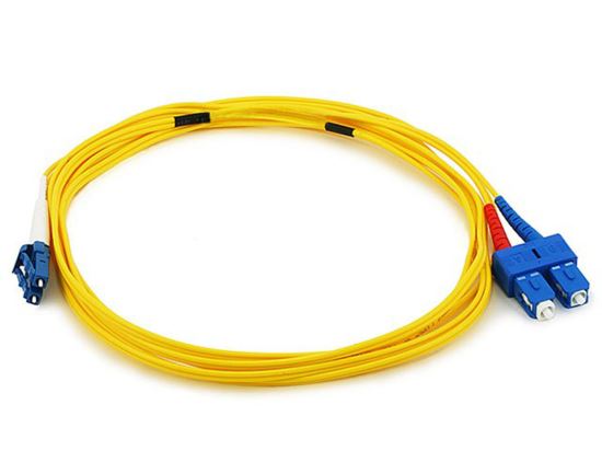 Monoprice 5313 fiber optic cable 118.1" (3 m) 2x LC 2x SC OFNR Yellow1