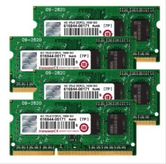 Transcend JetRam 16GB KIT (4GB x 4) memory module 4 x 4 GB DDR3 1600 MHz1