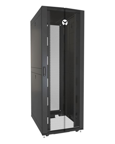 Vertiv VR3107TAA rack cabinet 48U Freestanding rack Black, Transparent1