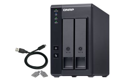 QNAP TR-002 storage drive enclosure HDD/SSD enclosure Black 2.5/3.5"1