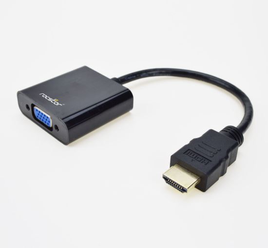 Rocstor Y10A187-B1 video cable adapter VGA (D-Sub) HDMI Type A (Standard) Black1