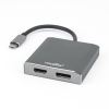 Rocstor Y10A202-A1 video cable adapter USB Type-C HDMI + DisplayPort Gray2