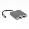 Rocstor Y10A202-A1 video cable adapter USB Type-C HDMI + DisplayPort Gray3