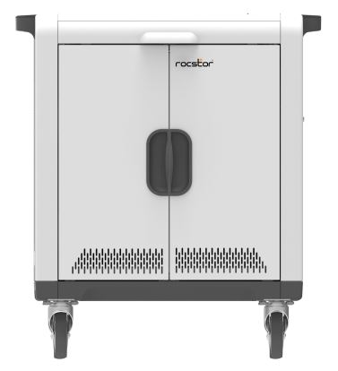 Rocstor VTSC032-01 portable device management cart/cabinet Black, White1