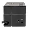 Tripp Lite TLP366CUBEUSBB surge protector Black 3 AC outlet(s) 12- V 72" (1.83 m)7