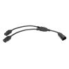 Tripp Lite P004-18N-2C13 power cable Black 18" (0.457 m) C14 coupler 2 x C13 coupler2