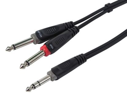 Monoprice 601053 audio cable 118.1" (3 m) 6.35mm TRS 2 x 6.35mm TRS Black1