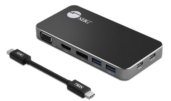 Siig JU-DK0D11-S1 interface hub USB 3.2 Gen 1 (3.1 Gen 1) Type-C 5000 Mbit/s Black, Gray1