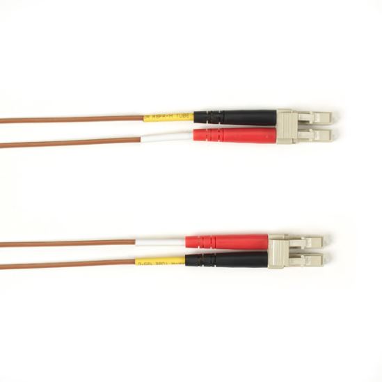 Black Box FOCMRM4-003M-LCLC-BR fiber optic cable 118.1" (3 m) LC OFNR OM4 Brown1