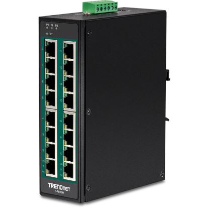 Trendnet TI-PG160 network switch Unmanaged Gigabit Ethernet (10/100/1000) Power over Ethernet (PoE) Black1