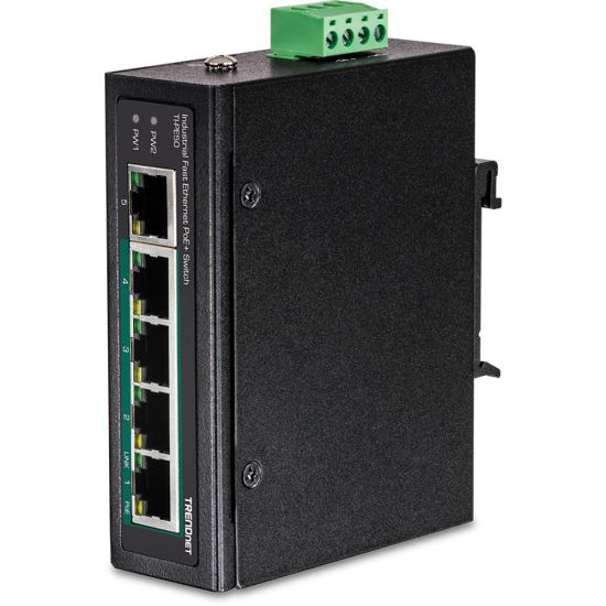 Trendnet TI-PE50 network switch Unmanaged Fast Ethernet (10/100) Power over Ethernet (PoE) Black1