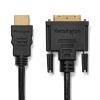 Kensington HDMI (M) to DVI-D (M) Passive Bi-Directional Cable, 6ft3