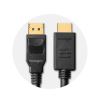 Kensington DisplayPort 1.2 (M) to HDMI (M) Passive Unidirectional Cable, 6ft9