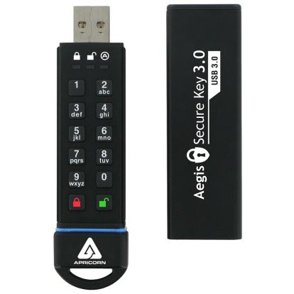 Apricorn Aegis Secure Key 3.0 USB flash drive 30 GB USB Type-A 3.2 Gen 1 (3.1 Gen 1) Black1