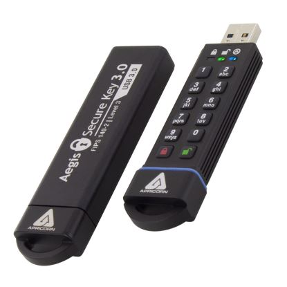 Apricorn Aegis Secure Key 3.0 USB flash drive 480 GB USB Type-A 3.2 Gen 1 (3.1 Gen 1) Black1