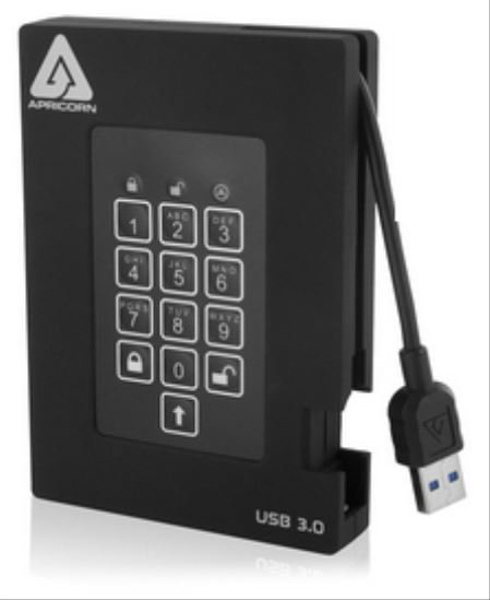 Apricorn Aegis Padlock Fortress 500GB external hard drive Black1