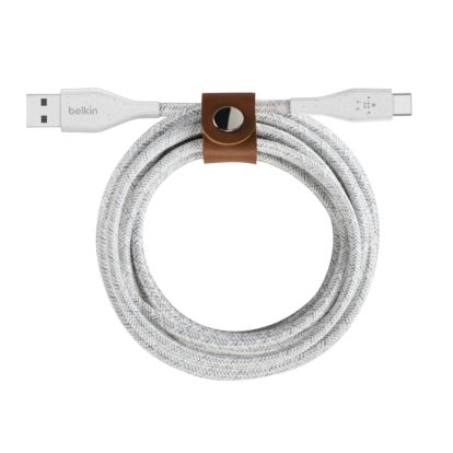 Belkin DuraTek Plus USB cable 118.1" (3 m) USB 2.0 USB C USB A White1