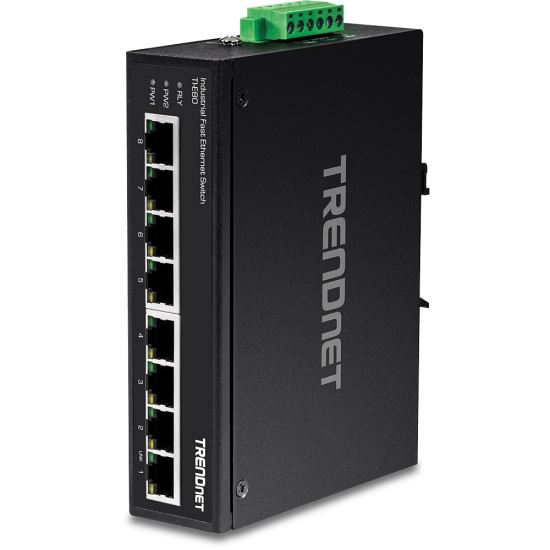 Trendnet TI-E80 network switch Unmanaged Fast Ethernet (10/100) Black1