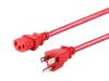 Monoprice 33558 power cable Red 23.6" (0.6 m) NEMA 5-15P C13 coupler2