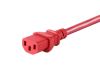 Monoprice 33558 power cable Red 23.6" (0.6 m) NEMA 5-15P C13 coupler5