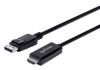 Manhattan 153218 video cable adapter 118.1" (3 m) DisplayPort HDMI Black1