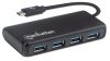 Manhattan 164924 interface hub USB 3.2 Gen 1 (3.1 Gen 1) Type-C 5000 Mbit/s Black3