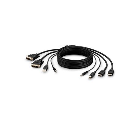 Belkin F1DN2CCBL-DH10t KVM cable Black 118.1" (3 m)1