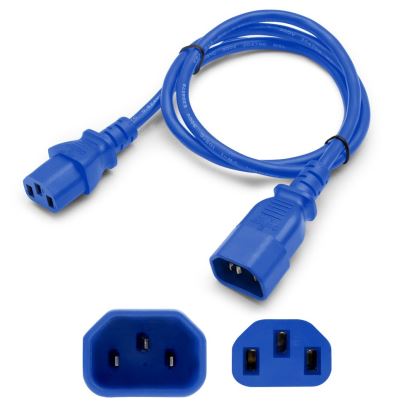 AddOn Networks ADD-C132C1414AWG2FTBE power cable Blue 24" (0.61 m) C14 coupler C13 coupler1