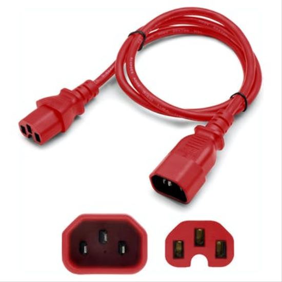 AddOn Networks ADD-C142C1514AWG2FTRD power cable Red 24" (0.61 m) C14 coupler C15 coupler1