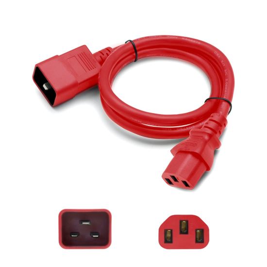 AddOn Networks ADD-C132C2014AWG2FTRD power cable Red 24" (0.61 m) C20 coupler C13 coupler1