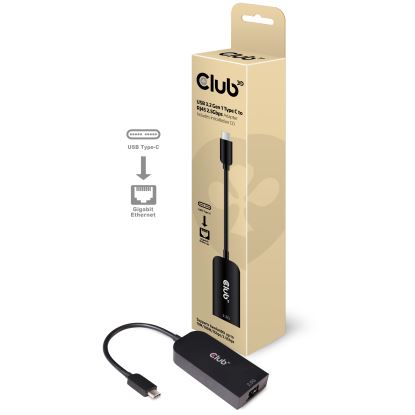 CLUB3D CAC-1520 cable gender changer USB C Ethernet Black1